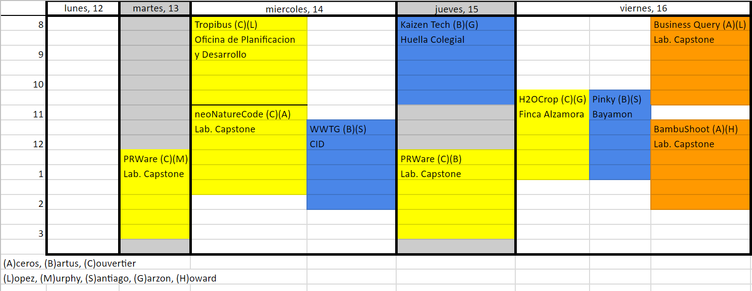 Schedule for HH3